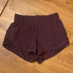 Maroon lulu lemon shorts